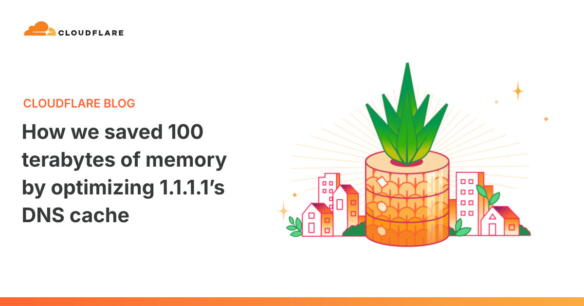 Saving 100 terabytes of memory by optimizing 1.1.1.1's DNS cache