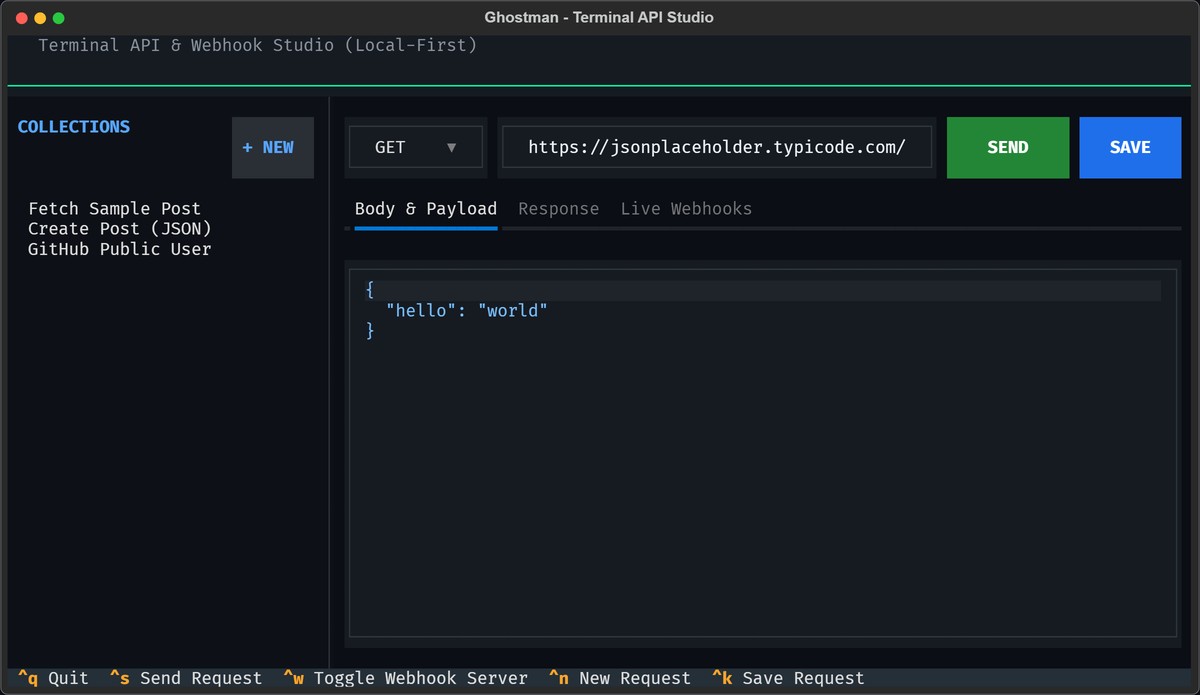 Show HN: Ghostman – A fast, keyboard-driven TUI API client and webhook inspector