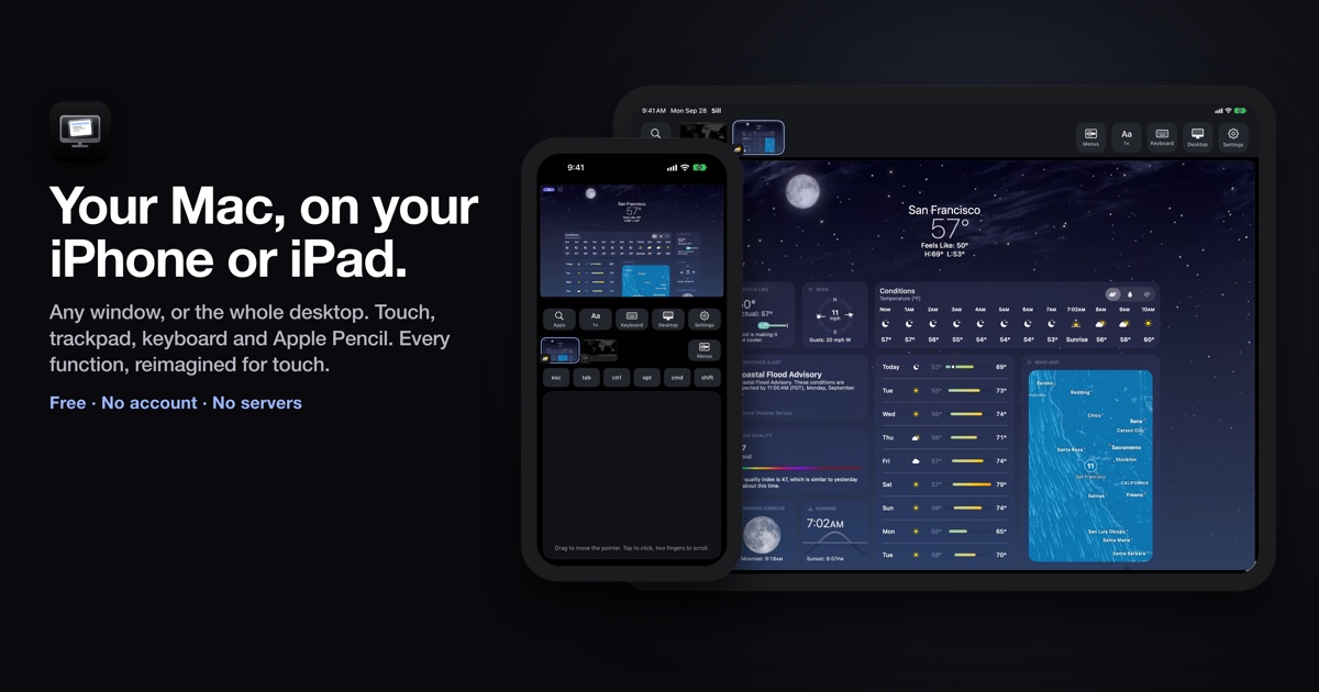 Any window from your Mac, on your iPhone and iPad