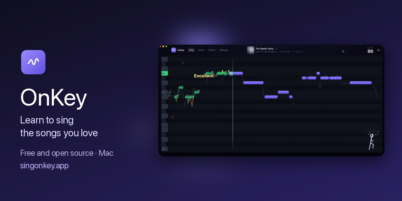 Show HN: OnKey – I'm a bad singer, so I built an app to show where I'm off-key