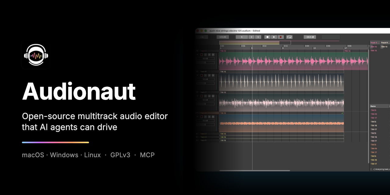 Show HN: Audionaut – an open-source cross-platform multitrack audio editor