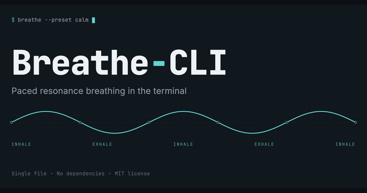 Show HN: Breathe CLI – Paced resonance breathing in the macOS terminal