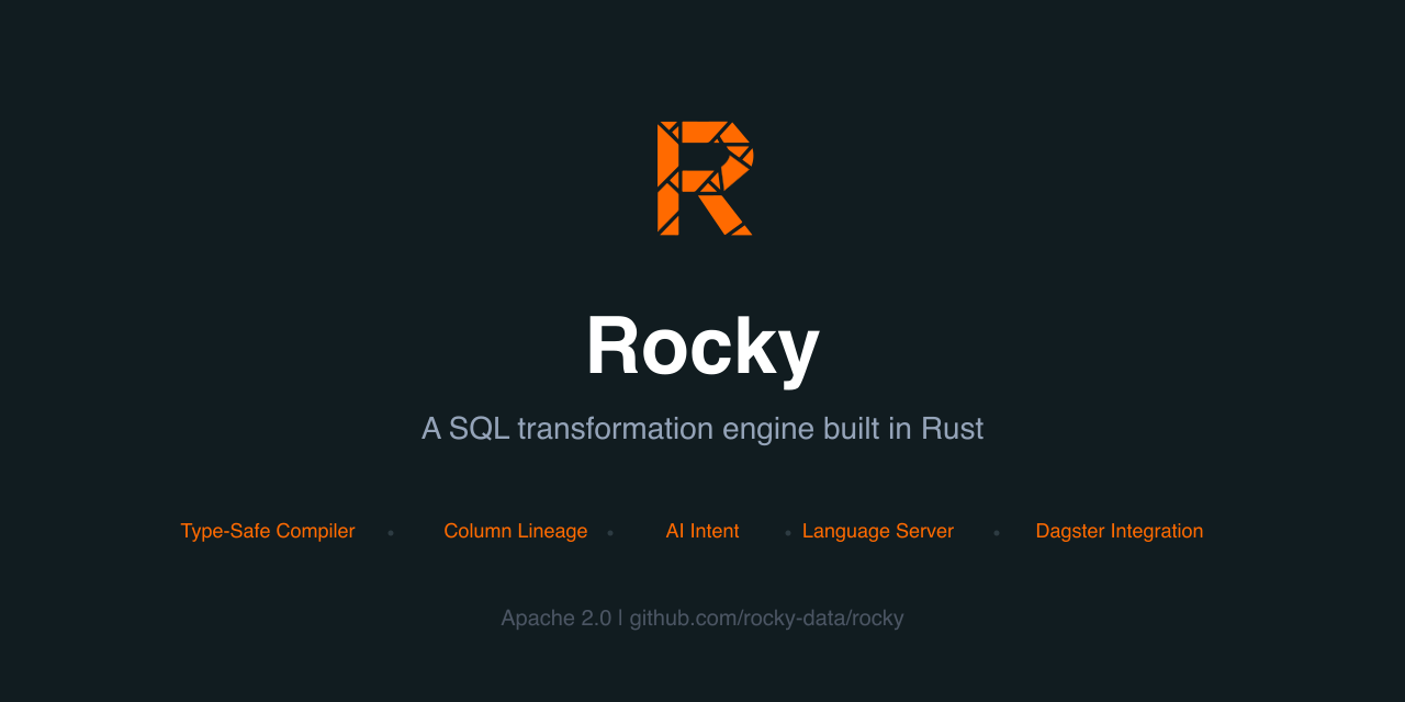 Show HN: Rocky – Rust SQL engine with branches, replay, column lineage