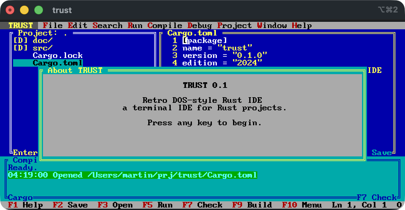 Show HN: TRUST – Coding Rust like it's 1989